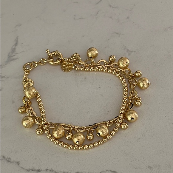 Talbots Gold Beaded Charm Bracelet  Excellent Condition Perfect - Picture 5 of 7